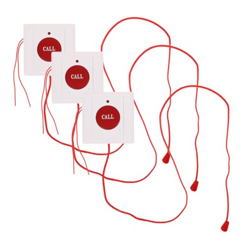 DIYEAH 3pcs Emergency Pull Cord Alarm Button for Seniors Wall Mounted Safety Device Nursing Home Hospital Rapid Response System Easy Operation Emergency Call