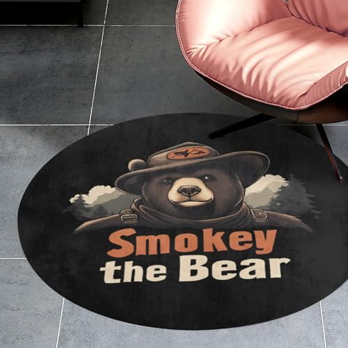 Alfombra Smokey The Bear de terciopelo suave texturizado 3