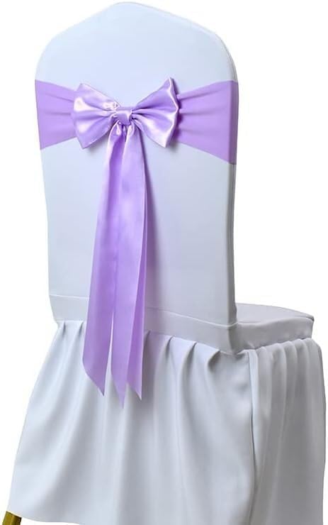 Chair Ribbon,Chair Decorative,for Wedding Party Events Supplies, 20pcs Tie Satin Chair Sash Bow Spandex Stretch Chair Sash Band Ribbon Know Tie For Wedding Event Hotel Decoration-Red (Color : Red) (Co