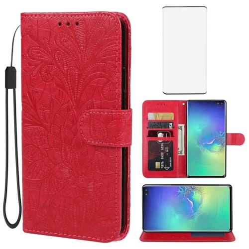 Étui Galaxy S10 Plus cuir PU clapet fentes cartes SM-G975U