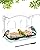 COJOSQC Window Bird Feeder with Strong Suction Cups, Clear Acrylic Design for Close-Up Bird Watching, Durable, Weatherproof, Easy to Install, Large Seed Tray, Drain Holes to Keep Food Dry, For Outdoor