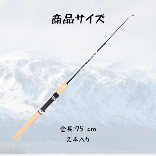 HAUUFENN 穴釣り用ロッド 75cm 2本セット
