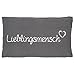 Produktbild KAMACA Lieblingsmensch Kissen 30x50 cm Flauschig gefülltes Kuschelkissen grau mit Aufschrift und Reißverschluss Geschenk für Partner, Freundin, Kollegen oder Familie Bezug aus 100% Baumwolle (GRAU)