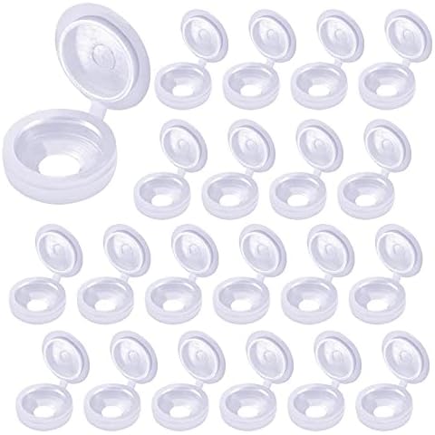 Lahviuu Schraubenabdeckungen,200pcs Klappschraube Abdeckkappen Schrauben Schutzkappen Kunststoff Unterlegscheiben Cover