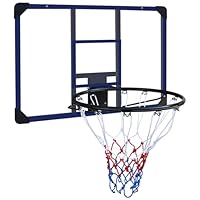 FUNJEPE Basketballkorb zur Wandmontage, 89 x 60 cm, bruchsichere Rückseite, faltbarer Reifen, robuster Reifen und Allwetternetz für den Innen- und Außenbereich