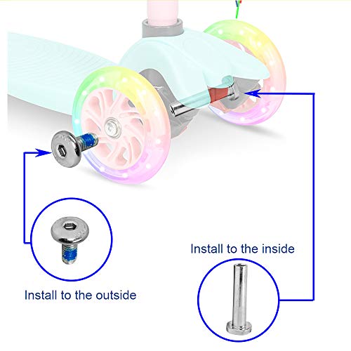 Image of M8 40-76mm Male Female Allen Screw & Bolt Assortment Sets Kids Scooter Parts for 2-3-4-Wheel Kick Scooters Repair Front Rear Wheel Axles Tools (42 * 8mm)
