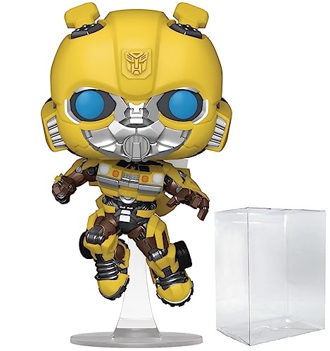 POP Funko Transformers: Rise of The Beasts - Bumblebee Vinyl Figure (Bundled with Compatible Box Protector Case), Multicolor, 3.75 Inches