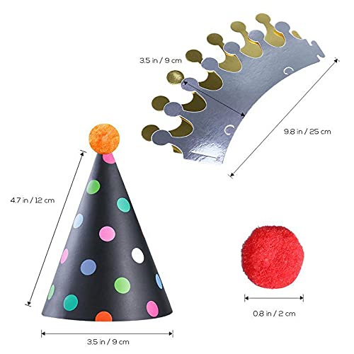 Feesthoedjes voor verjaardagen, kinderverjaardagen, feesthoeden, luchtrood, fluitje en Happy Birthday-banner… - Image 3