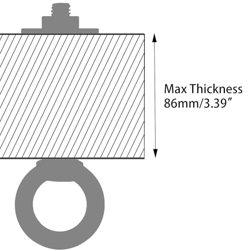Image of M10 Stainless Steel Eye Bolts with Nuts 4 Pack, M10 x 100mm (3 /8 inch x 4 inch) Long Shoulder Lifting Eye Bolt for Swing Board, Heavy Duty Threaded Ring Screw Eyebolts Kits for Tie Down Straps Outdoor