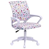 Miroytengo Silla de Escritorio Juvenil Vita Emojis, Reposabrazos Blanco