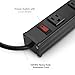 Long Heavy Duty 16 Outlet Large Metal Garage Workshop Multi Wide Industrial Power Strip. 6FT Cord 15A, 125V, 1875W (Black)