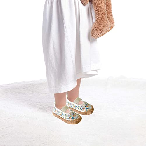 Toddler Baby Boy Girl Shoes Flat Shoes Bao Head One Foot Off Girl Canvas Shoes Baby Soft Sole Sock Shoes for Baby Girl (Khaki, 1 Big Kids)3