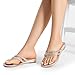 DREAM PAIRS Women's Fashion Rhinestones Design Slides Sandals Dress Daily Flat Sandals for Summer,Size 8,Champagne/Gold-Pu,JEWEL_01