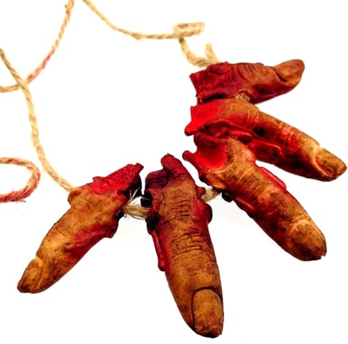 QIZHIQIAMY Halloween Abgetrennt Finger Realistische Horror Finger Deko Aus Kunststoff Körperteile für Halloween Blutige Abgetrennte Körperteile Deko, Streich und Party Accessoires