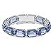 Price comparison product image Swarovski Blue Bracelet, Blue Octagon Cut Crystals in a Rhodium Plated Setting, from the Millenia Collection