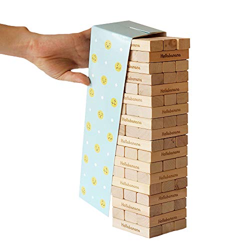 Holla Banana [O-Ing Tower] Love & Naughty Stacking Tower Wooden Blocks Funny Couple Game For Adults - 54 Wooden Blocks With Truth Or Dare Questions And Challenges #TOP4