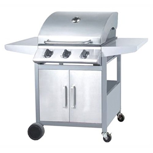 Mercatools - Barbacoa De Gas En Acero Inoxidable Con 3 Quemadores En Oferta Mercagas Mt02403 - Barbacoa 3 Quemadores Gas