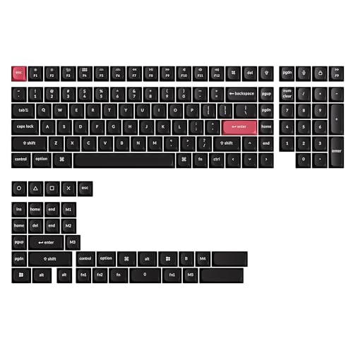Keychron OSA PBT Double-Shot Keycap Set (141 Keys) White on Black