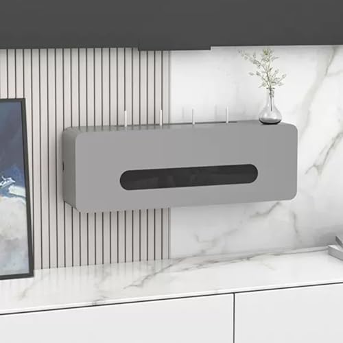Étagère murale en bois routeur Wi-Fi boîte rangement câbles