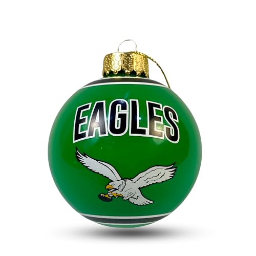 Philadelphia Eagles Glass Ball Ornament - Limited Edition FOCO Eagles Ornament - Represent The NFL and Show Your Team Spirit with Officially Licensed Philadelphia Football Holiday Fan Decorations