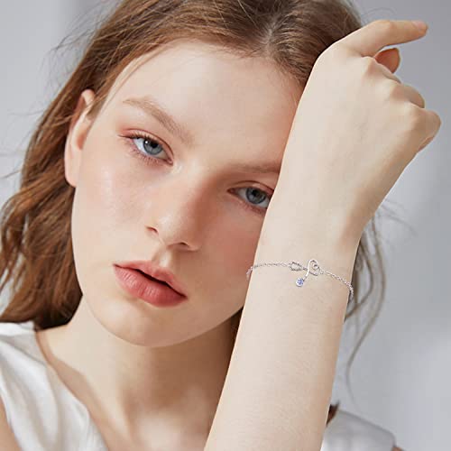 Palpitate Sterling Silver Stethoscope Bracelet With June Birthstone Medical Jewelry For Doctor Nurse Medical Student Rn Nurse Graduation Gifts Bracelets For Women #TOP3