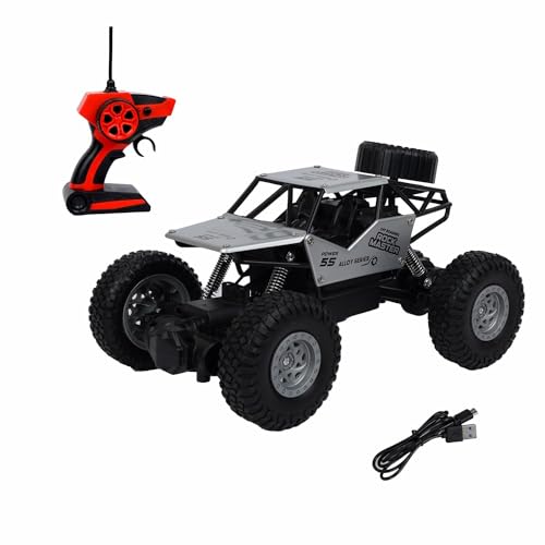 Image of Brand Conquer Remote Control Rock Crawler, 5 Function High Speed 1:18 Rc Car Toys for Boys 2Wd Off Road Vehicle Toy Cars for Kids Monster Truck Rock Climbing Car Toy(Without Fog Rock Crawler Silver)