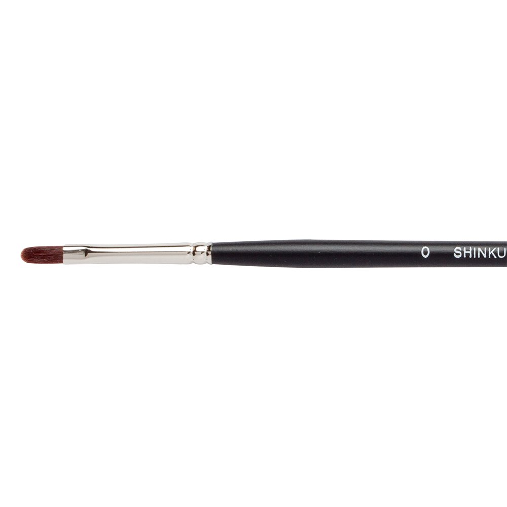 Jackson's : Shinku : Red Synthetic Bristle Hair Brush : Filbert : No.0
