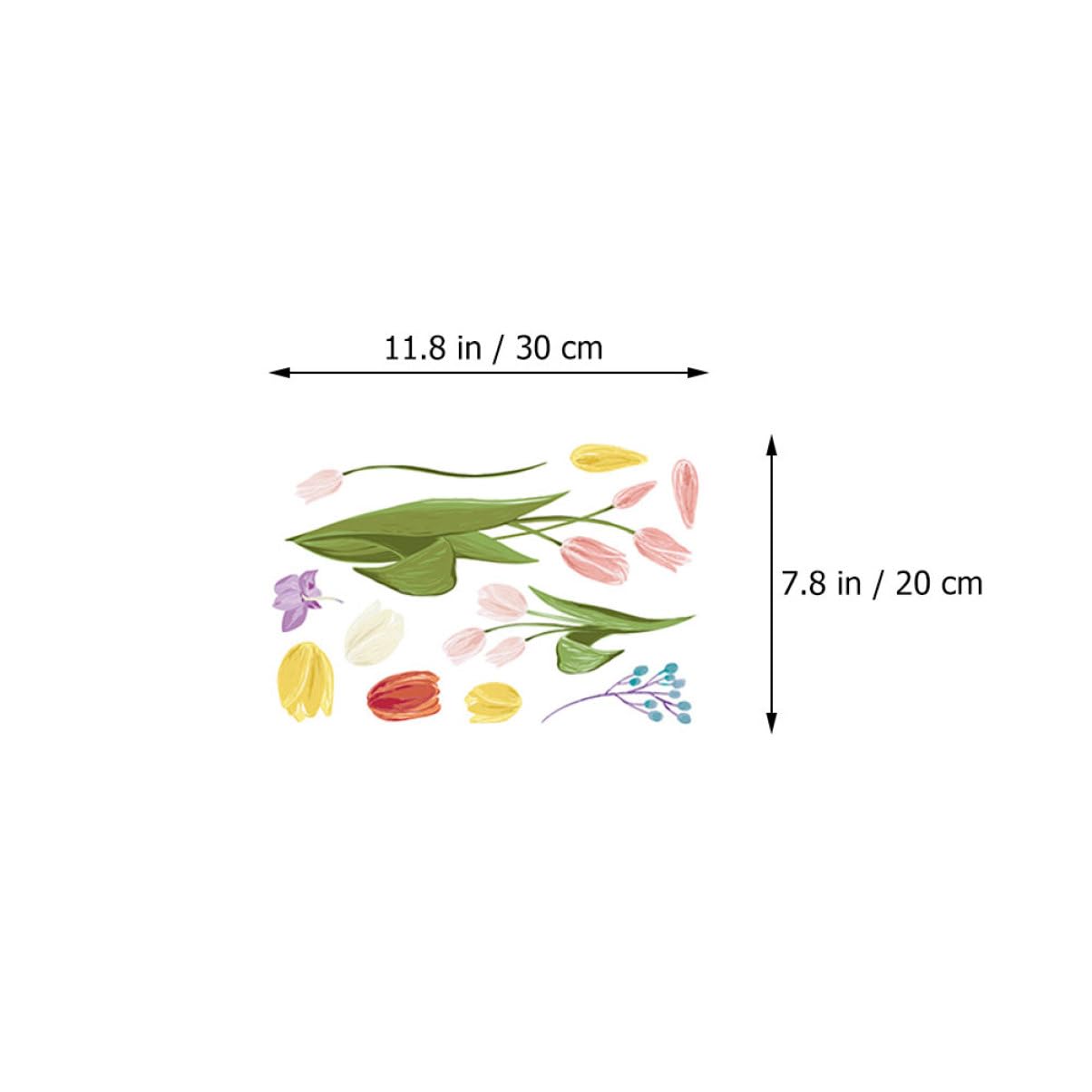 Alipis 3sätze Dekorative Tulpen Fensterbilder Doppelseitige Statische Aufkleber Für Glas Selbstklebend Kinderfreundlich Für Fensterdekoration Im Wohnzimmer Und Klassenzimmer