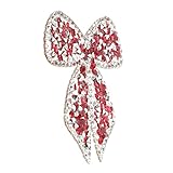 NOLITOY アイロン接着パッチ ボウナックル グリッターアップリケ 縫い付け可能 衣類バッグ装飾 修理用 小さなパッチ 春向けデザイン