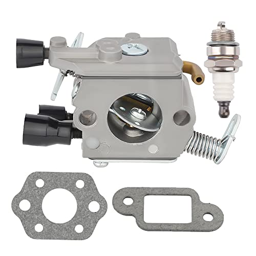 Biuhpa C1Q-S11E Carburateur avec Joint et Bougie d’Allumage pour Tronçonneuse Sthil MS210 MS230 MS250 021 023 025 Cover