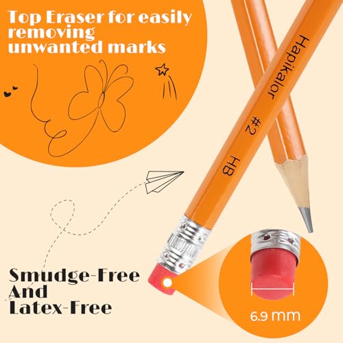 Hapikalor 360-Pack Sharpened #2 Yellow Pencils with Erasers, Bulk Pack Graphite Pencils for School Classroom Teacher Supplies, Writing, Drawing and Sketching - Image 4