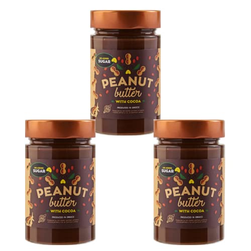 FOOD SURFING - Erdnussbutter mit Kakao und ohne Zuckerzusatz, 3 X 230g