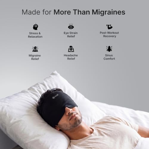 Image of CULT Migraine Relief Cap for Hot & Cold Gel Therapy | 360 Full Head Wrap Ice Mask for Headaches, Sinus Pressure & Tension Stress (Black)