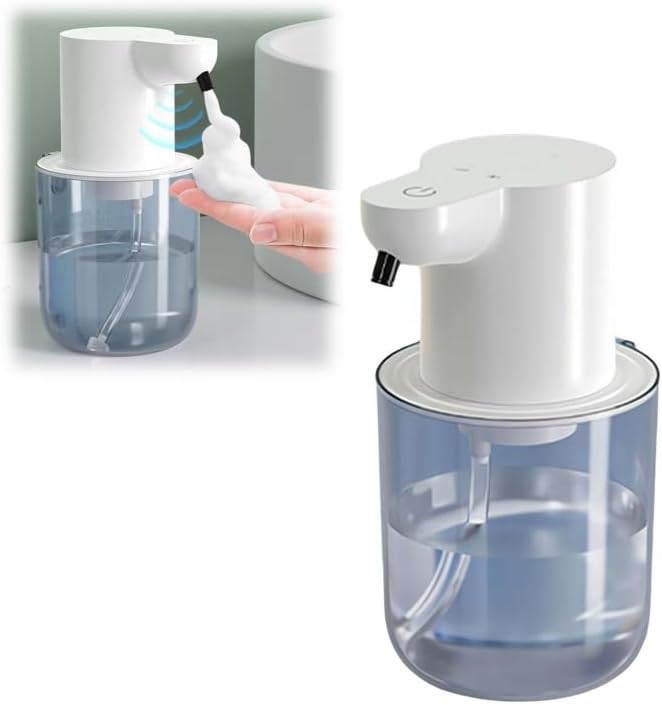 自動ソープディスペンサー、4段階調節可能なタッチレス泡ハンドソープボトル、自動泡ソープディスペンサー、バスルームキッチン用充電式泡液