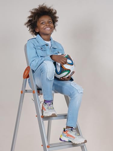 Image of KiddoPanti Boys Denim Jacket | Cotton Poly Blend with Spandex | Washed Denim, Full Sleeve | Button Closure & Front Flap Pockets | Collared Neck