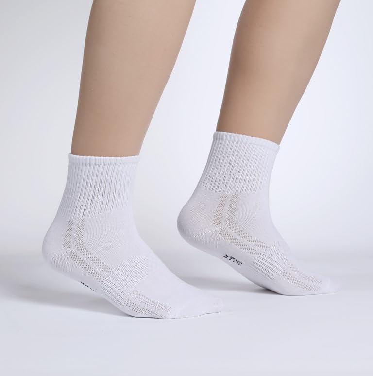 Women‘s 10 Pairs Athletic Quarter Socks, Cushioned Running Cotton Ankle Socks3