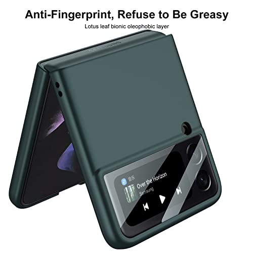 BaiBaiDY Capa para Samsung Galaxy Z Flip 4 5G, ultrafina, antiqueda, antiarranhões, PC rígido + pelí