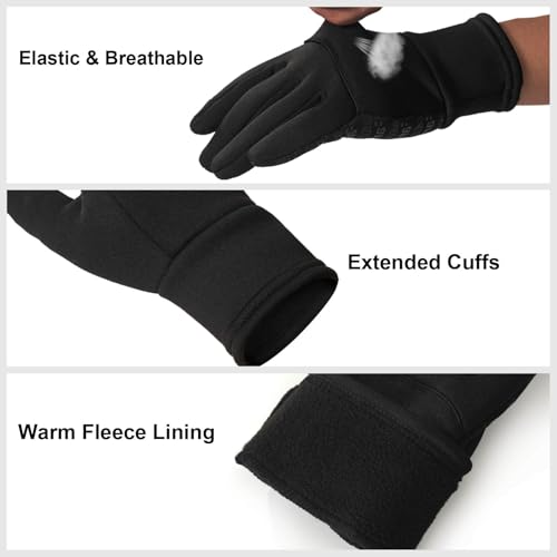 FanVean Luvas de inverno masculinas e femininas para clima frio: tela sensível ao toque Windprof tér