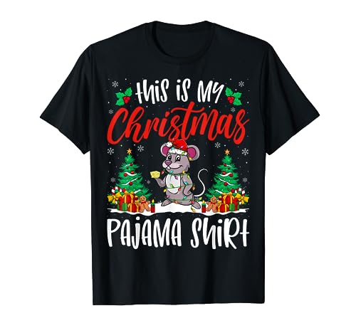 My Rat Christmas Xmas Pajama Shirt - Rat Lover Camiseta