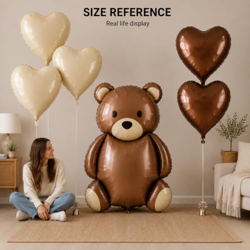 Image of Teddy Bear Theme Foil Balloons For Birthday, Baby Shower, Anniversary & Party Decoration | Set of 6 Pcs