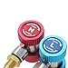 Mtsoonig R134A Quick Coupler Adapter, R134A R22 R12 Can Tap, AC R134A Adjustable High Low Quick Coupler with R22 R12 R502 to R134A 1/4'' SAE Flare Conversion Adapter for Car Refrigerant Manifold Recha