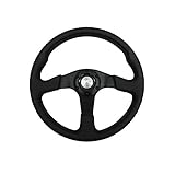 fortune(フォーチューン) D1 SPEC FLAT-R PVCレザーステアリング 35パイ ブラックステッチ DSC-FR350BK