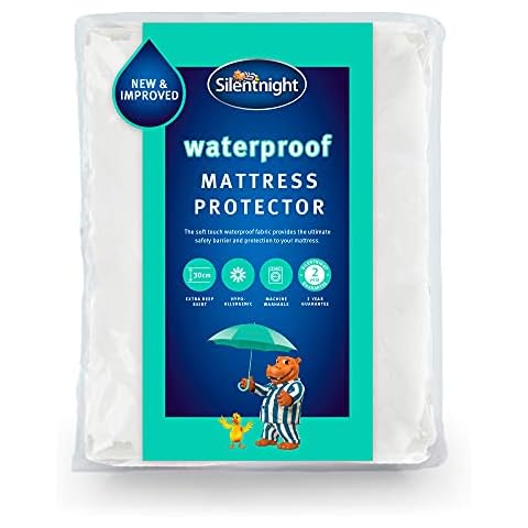 Silentnight Wasserdichter Matratzenschoner - Luxuriöse, superweiche Polsterung schützt Ihr Bett vor verschütteten Flüssigkeiten Cover