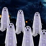 ソーラーライト ハロウィン ガーデンライト 装飾 屋外 6個セット ゴースト お化け オブジェ 庭園 ランタン 自動点灯 防水 おしゃれ 怖くない ホラー 仮装会用 飾り ギフト