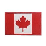 Parches de bandera de Canadá, etiquetas tácticas, parche bordado de hoja de arce canadiense, emblema nacional, bordado para hombro, para viajes, mochila, chaquetas, sombreros, uniforme de equipo