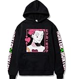 Bokerom Anime HUNTER×HUNTER Hisoka Printed Sweatshirt Unisex Hoodie Sweater Cosplay Men Women Long Sleeve Pullover (Black,3XL)