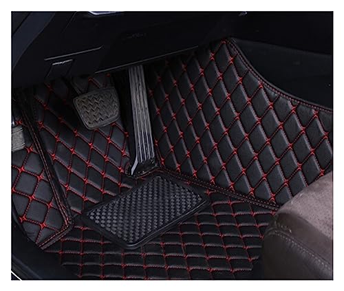 Tapis de sol voiture caoutchouc pour V90 2017-2021 | Tapis auto imperméable noir et rouge