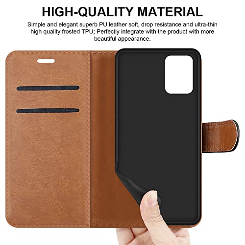 iCatchy for Alcatel 1B 2022 Case Leather Wallet Book Flip Folio Stand View Cover with Card Slots and Kickstand for Alcatel 1B 2022 Phone Cover (Black) - Image 2