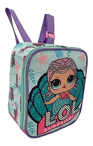 Kit Mochila Infantil Rodinhas G + Bolsa Sacola Lol Sereia
