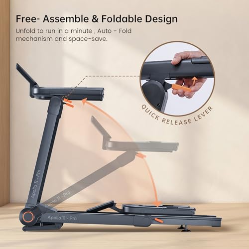 Foldable Treadmill with Auto Incline - Vitalwalk Commercial 48"x18" Wide Running Belt, 20% / 15% Incline, 10MPH, 3.5HP Brushless, Walking Pad Treadmill for Home, Auto Folding, No Installation, 350LBS - Image 6